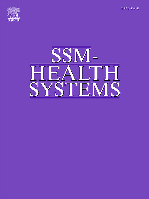Go to journal home page - SSM - Health Systems
